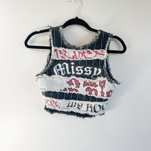 Jaded crop shirt jean size 2